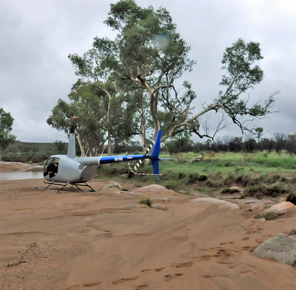 Figure 1: VH-YMD landing site on the river bed